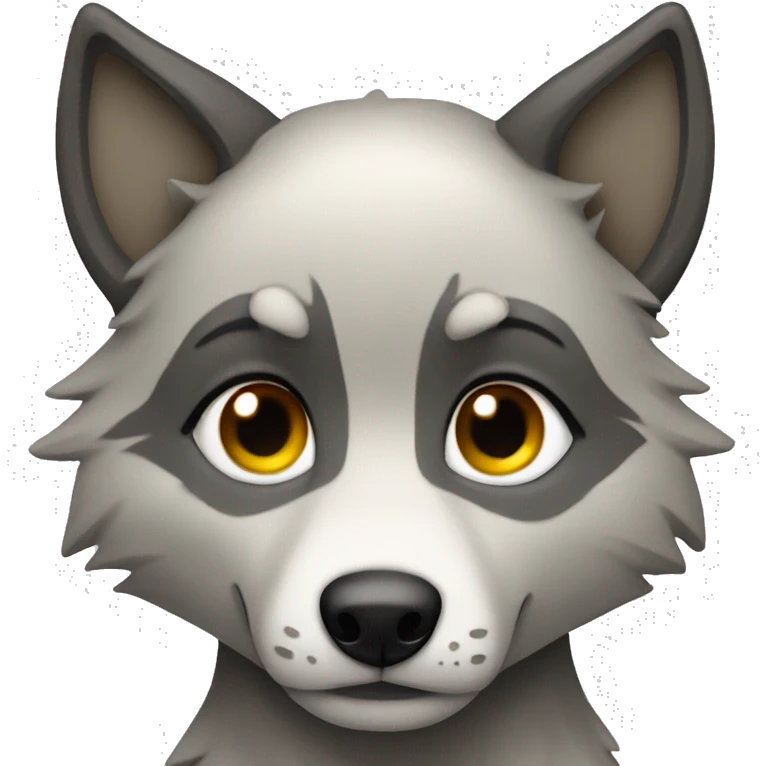Wolf kissy face emoji emoji