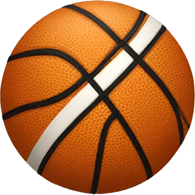 Basketball with bow emoji