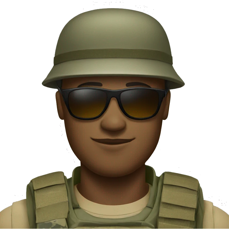 soldier in sunglasses emoji