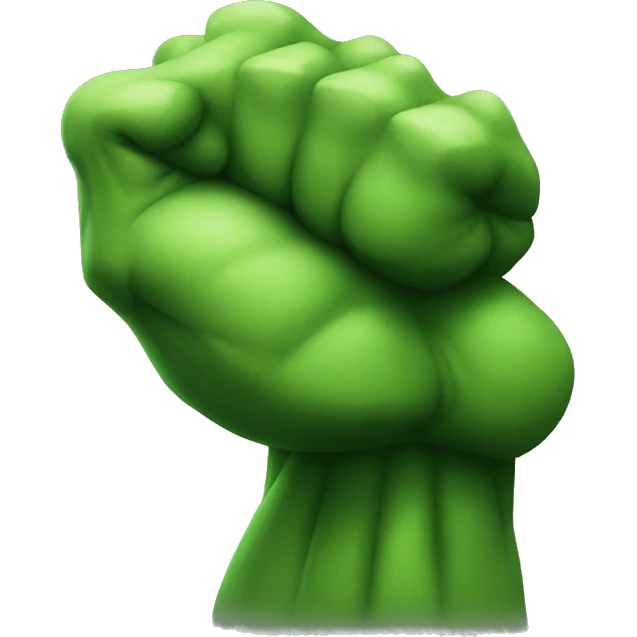 Green muscle bicep emoji