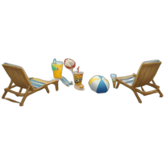 Beach with friends emoji