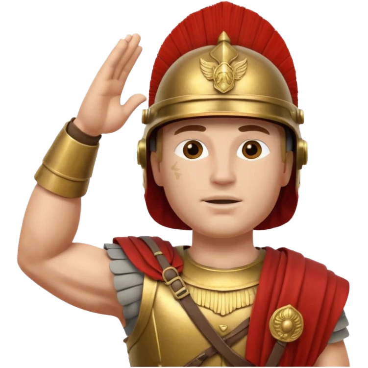 an ancient roman republic soldier doing a nazi salute emoji