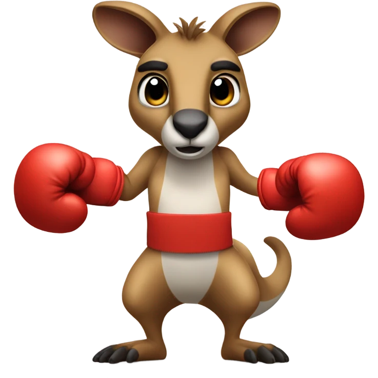 Boxing kangaroo  emoji