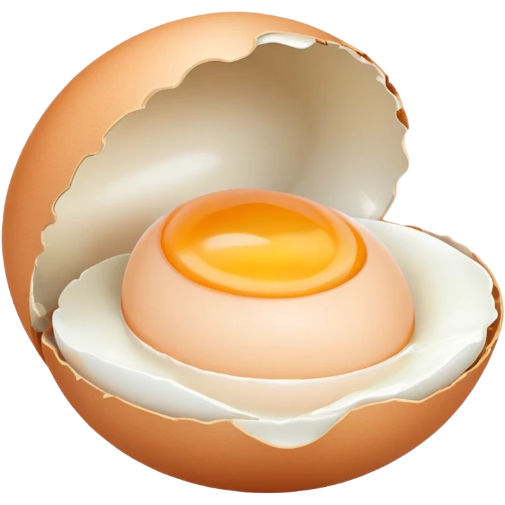 a fresh egg with shell emoji