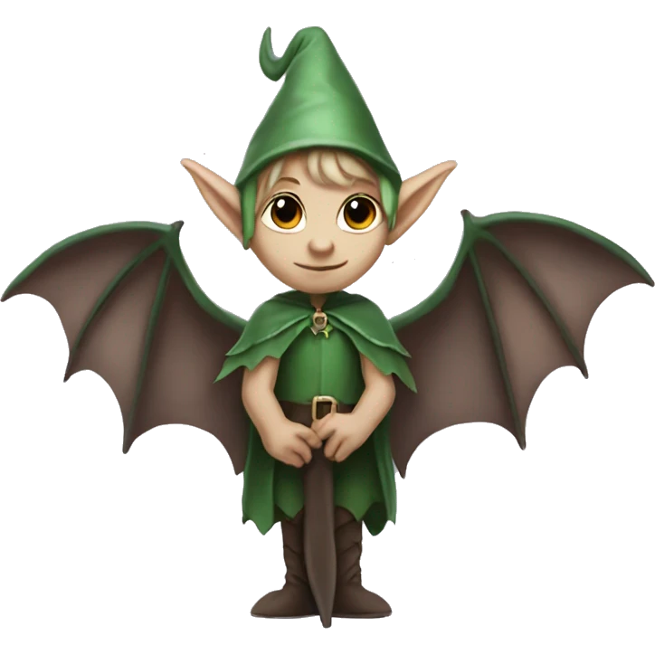 elf with bat wings fantasy emoji