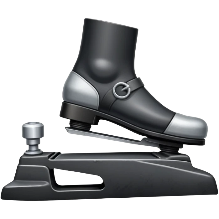 side view close up of a car's brake pedal with a foot on it emoji