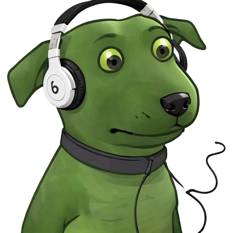 Dog listen music  emoji