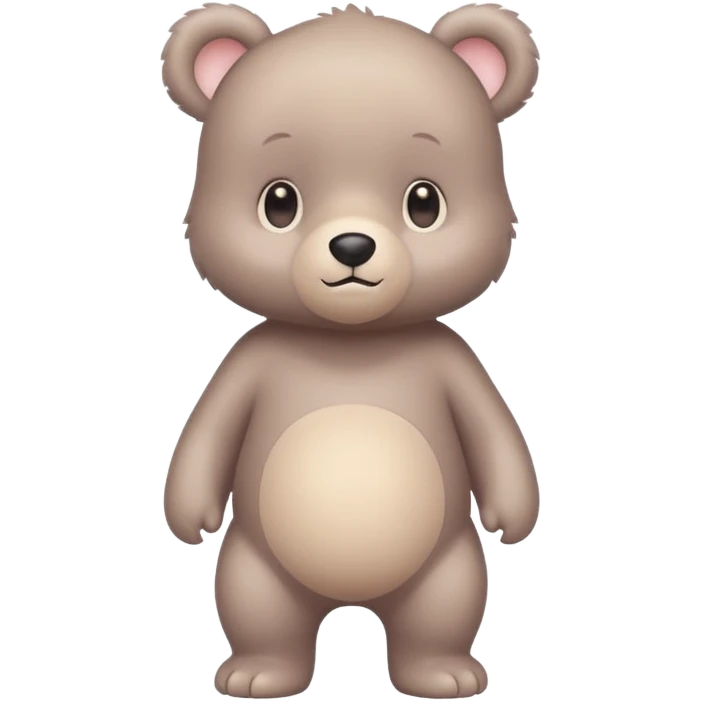 A cute baby bear character in pastel style, standing upright like a human. 
No background, transparent background, clean sticker style, 
high-resolution vector-like art, soft pastel colors, 
consistent design, same face proportions every time. emoji