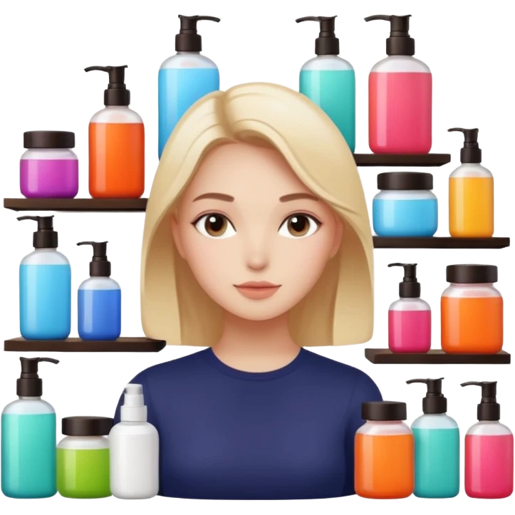 aesthetic girl skincare products  emoji