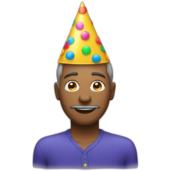 Man with party hat emoji