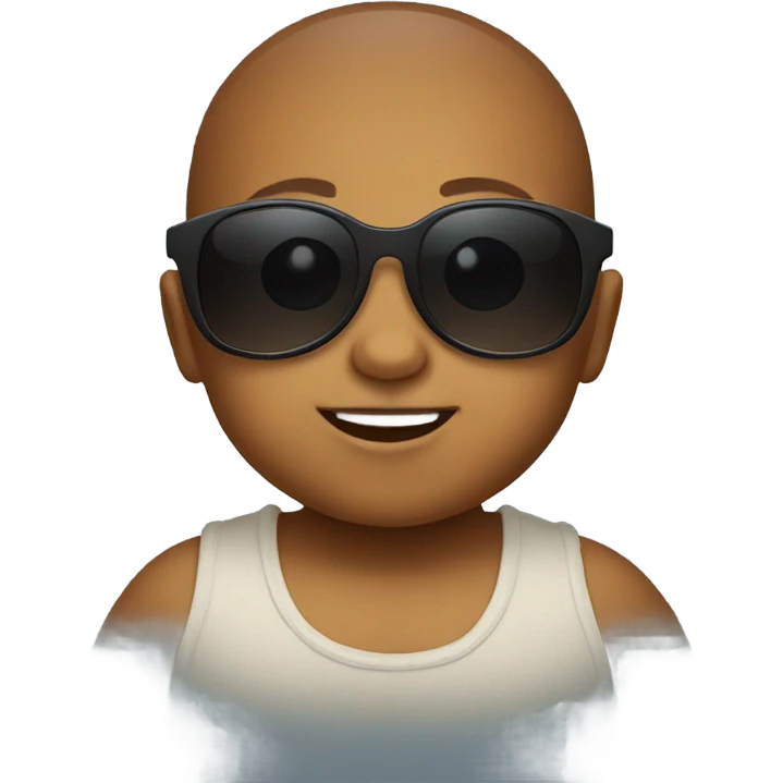 Baby wearing sunglasses emoji