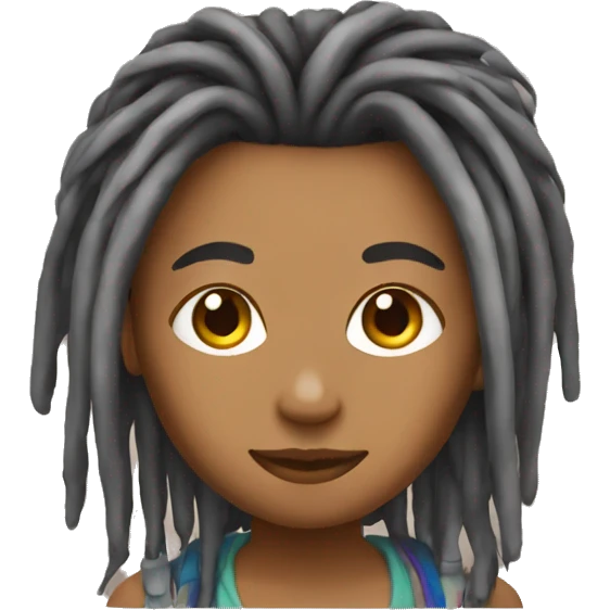 Lesbian with dreads emoji