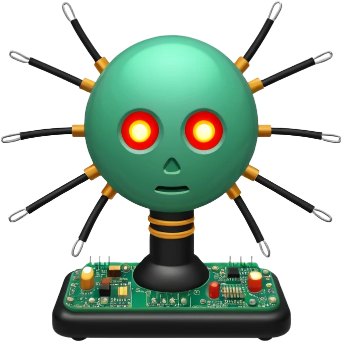 science, chemicals, electronics, electric wires, light bulb, LED, resistors, circuit board, ic, physics,  nuclear model emoji