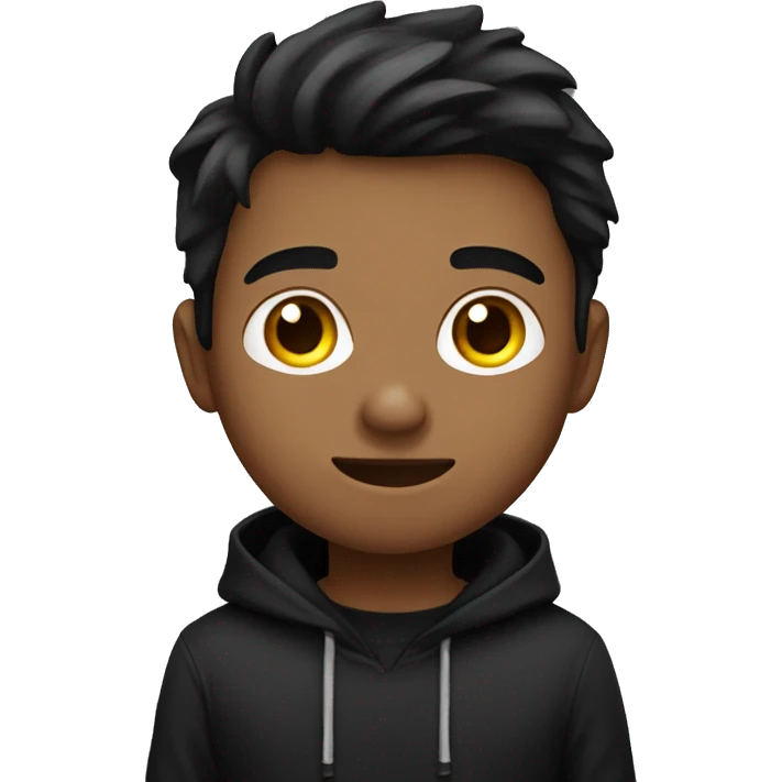 gamer boy with black hoodie emoji