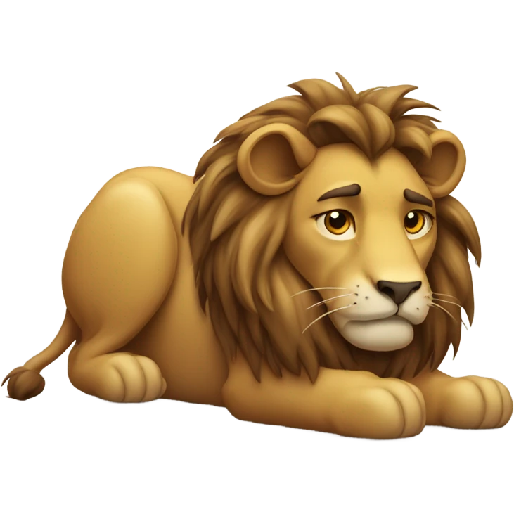 Defeated lion emoji
