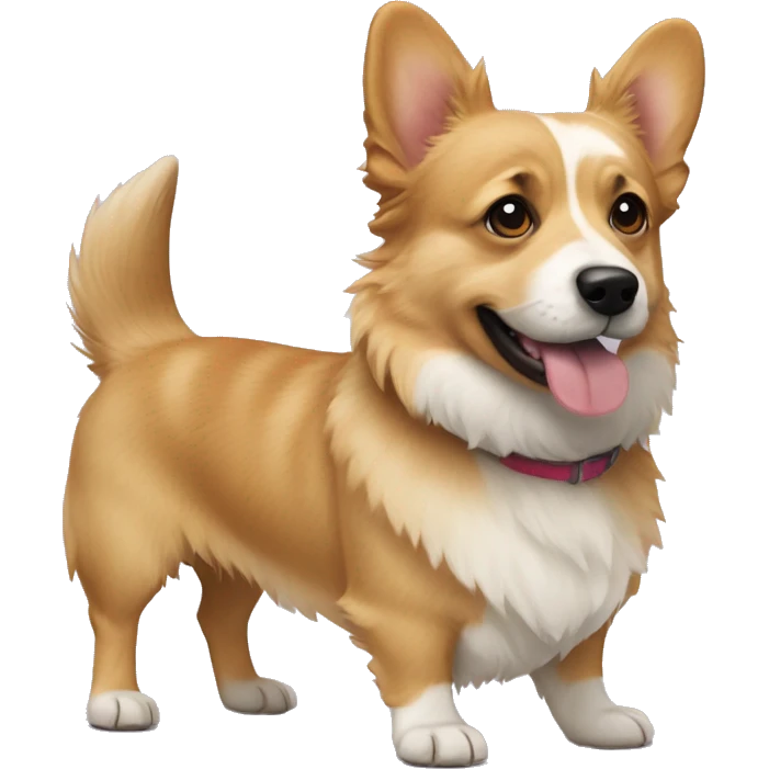 corgi and cairn terrier dog mixed emoji