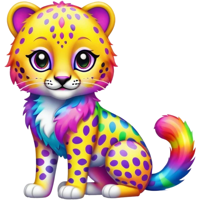 Cheetah but rainbow lisa frank emoji