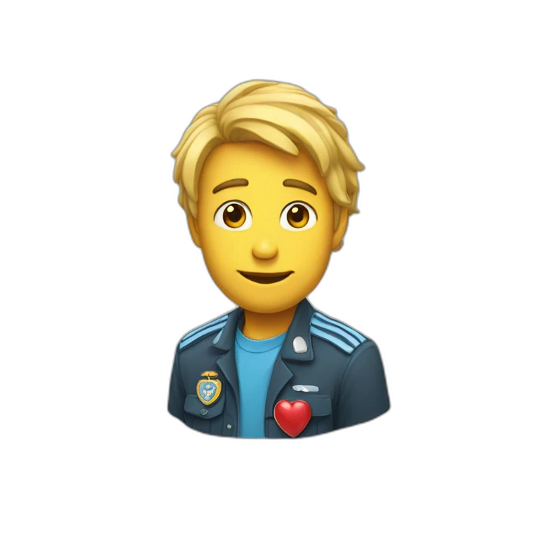 Un mec qui fait un coeur  emoji
