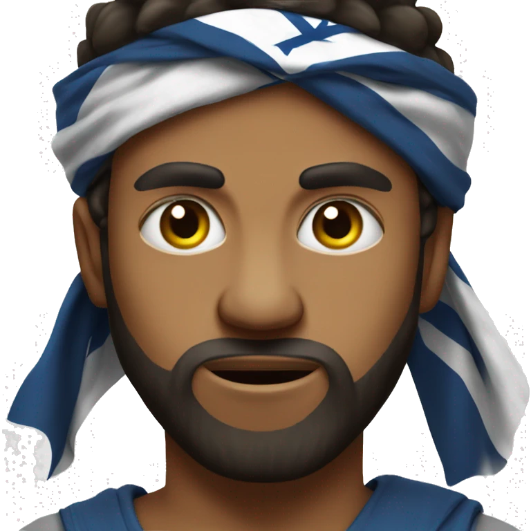 young angry israelite man with bandana emoji