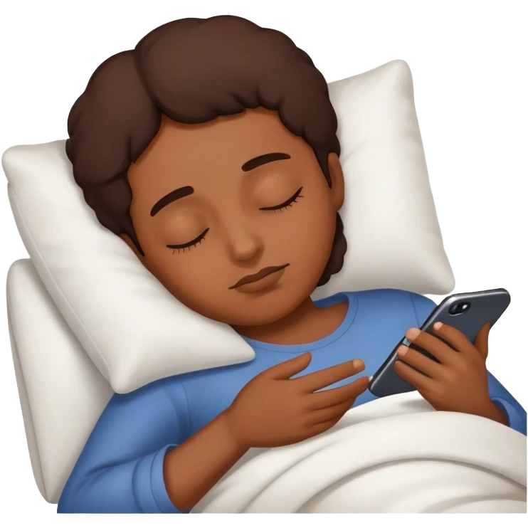 asleep on phone emoji