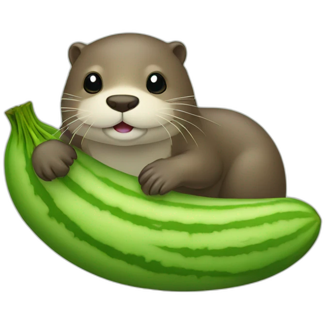 otter with bitter melon emoji