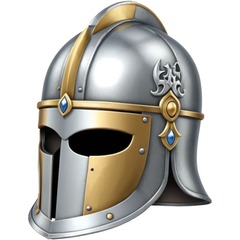 silver medieval helmet emoji