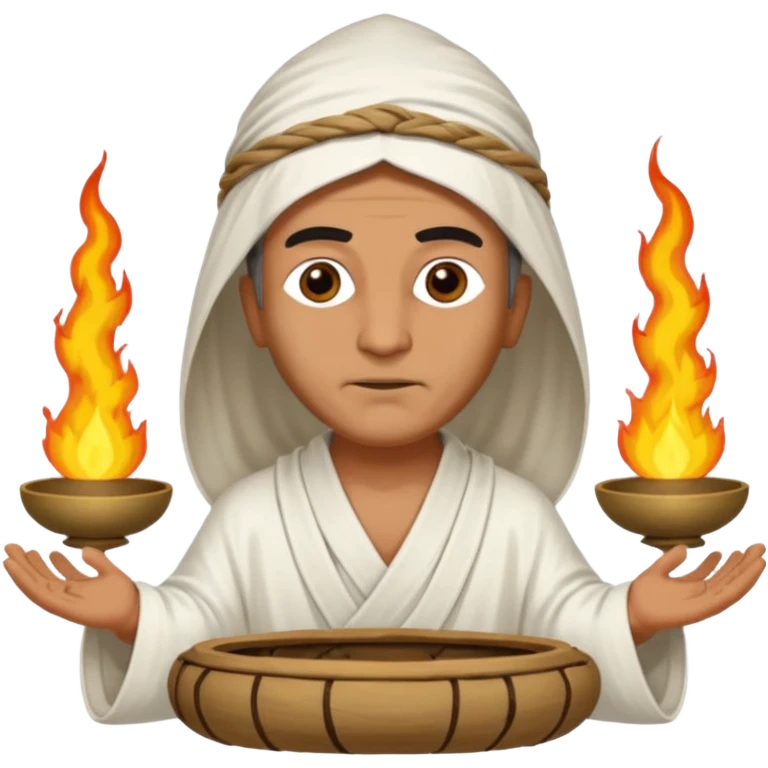 Calanus the Indian Sage in 327 BCE before a funeral pyre emoji