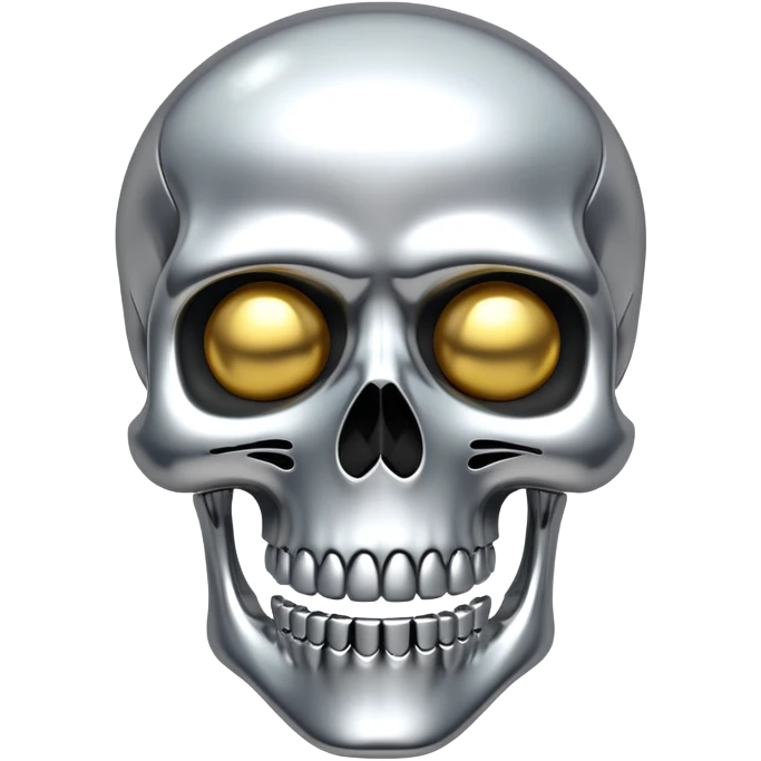 Skeleton made out of chrome  emoji