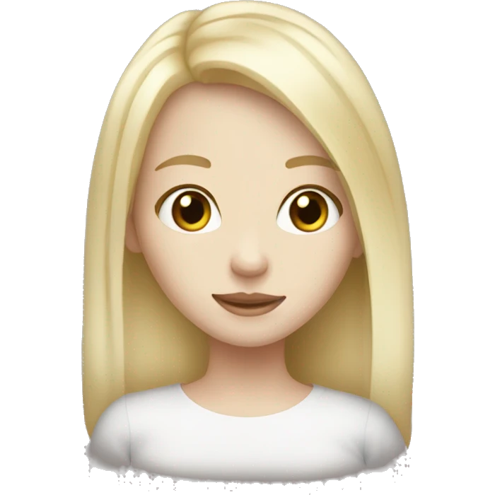 Cute blonde girl, pale skin emoji