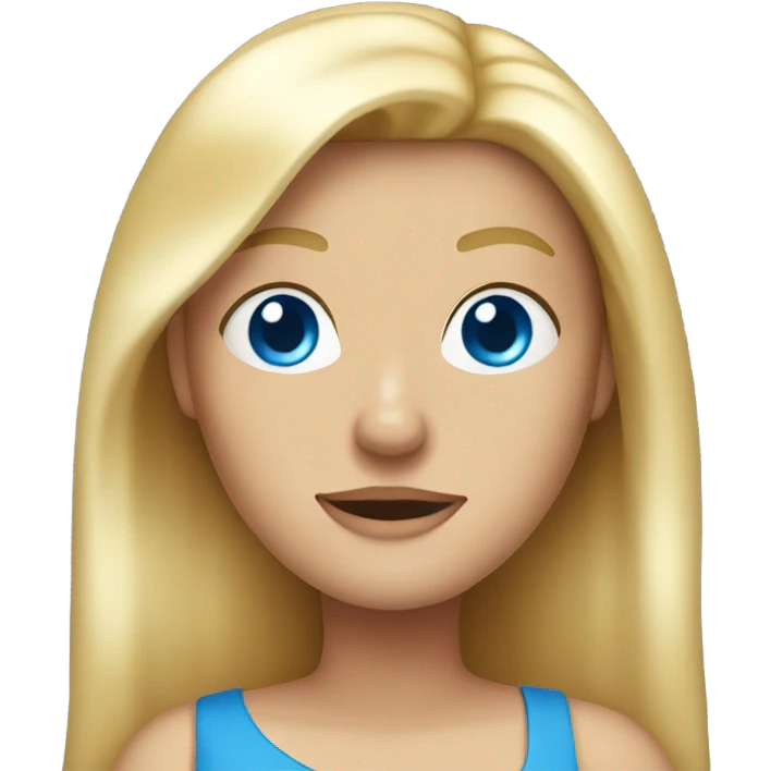 blond queen whit blue eyes strait hair emoji