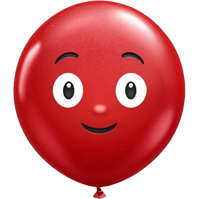 red glitter baloon emoji