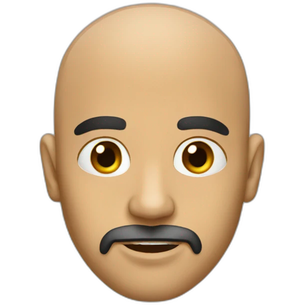 Cuban bald guy with beard emoji