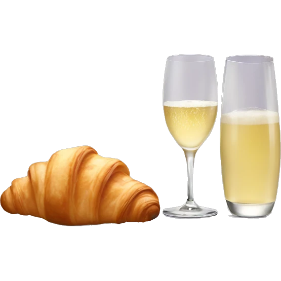Croissant and Prosecco  emoji