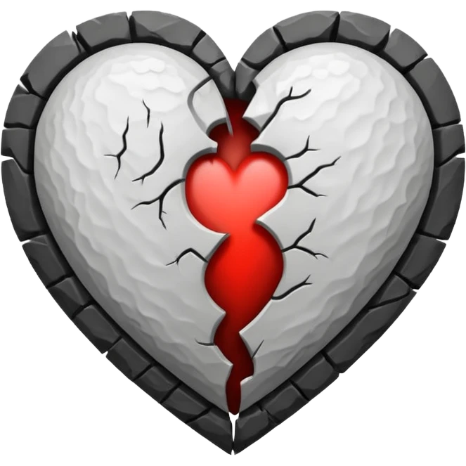 Black half and white half heart emoji