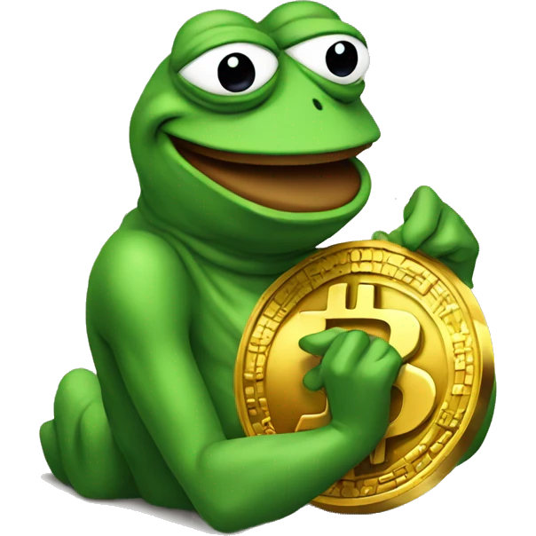 pepe eating bitcoin emoji