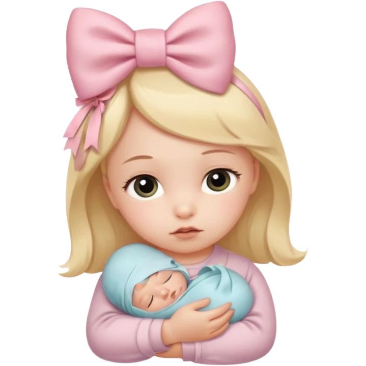 Newborn with a bow emoji
