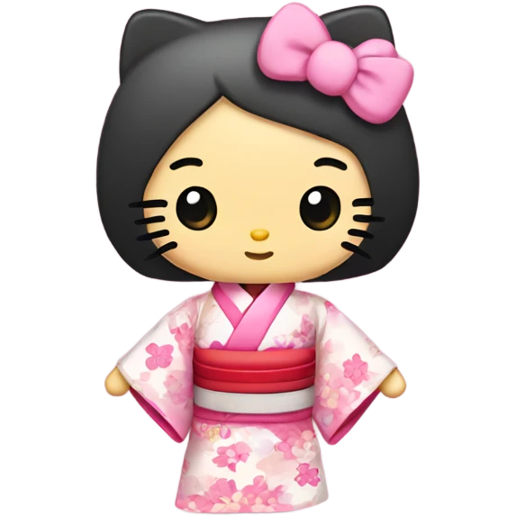 Hello Kitty in kimono emoji