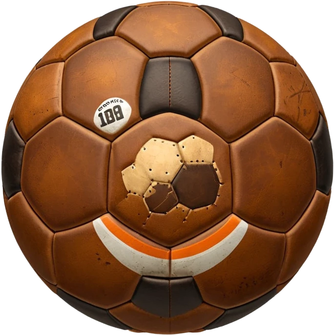 1800's brown old soccer ball emoji
