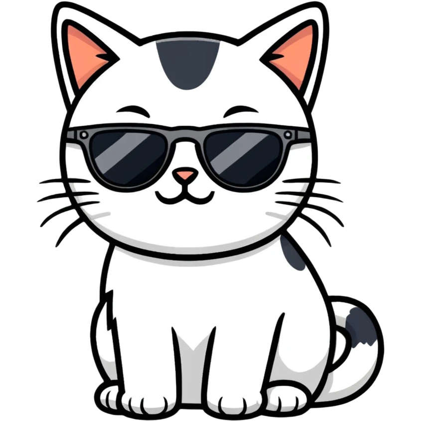 Cat with sunglasses emoji
