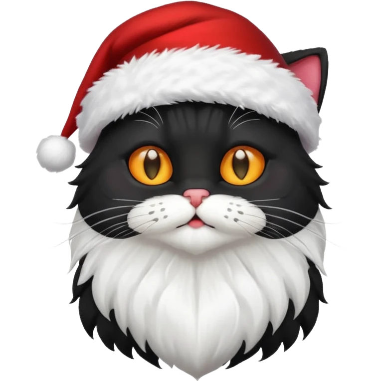 Black cat santa emoji