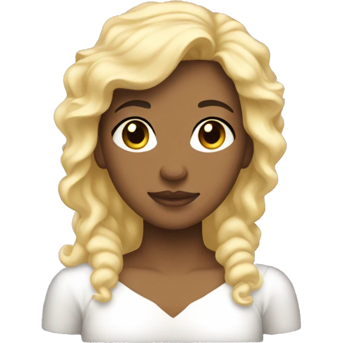 Lightskin Angel with blonde Hair  emoji
