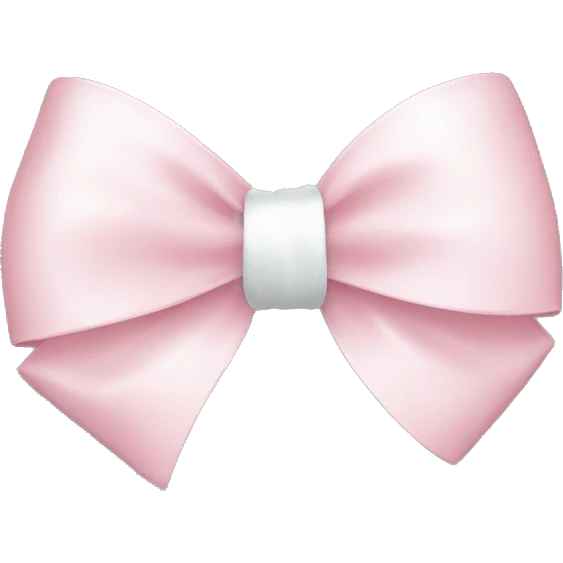 light pink bow with white ribbon around emoji