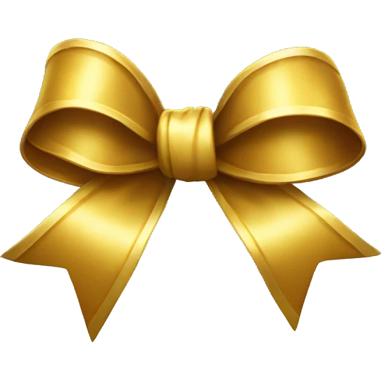 gold bow emoji
