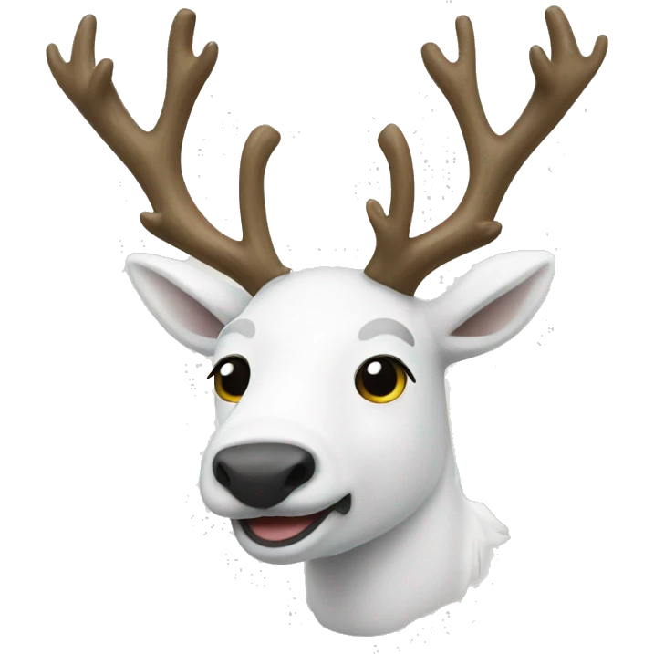 white-reindeer emoji