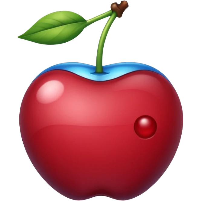 Une  cerise bleu ils8 emoji