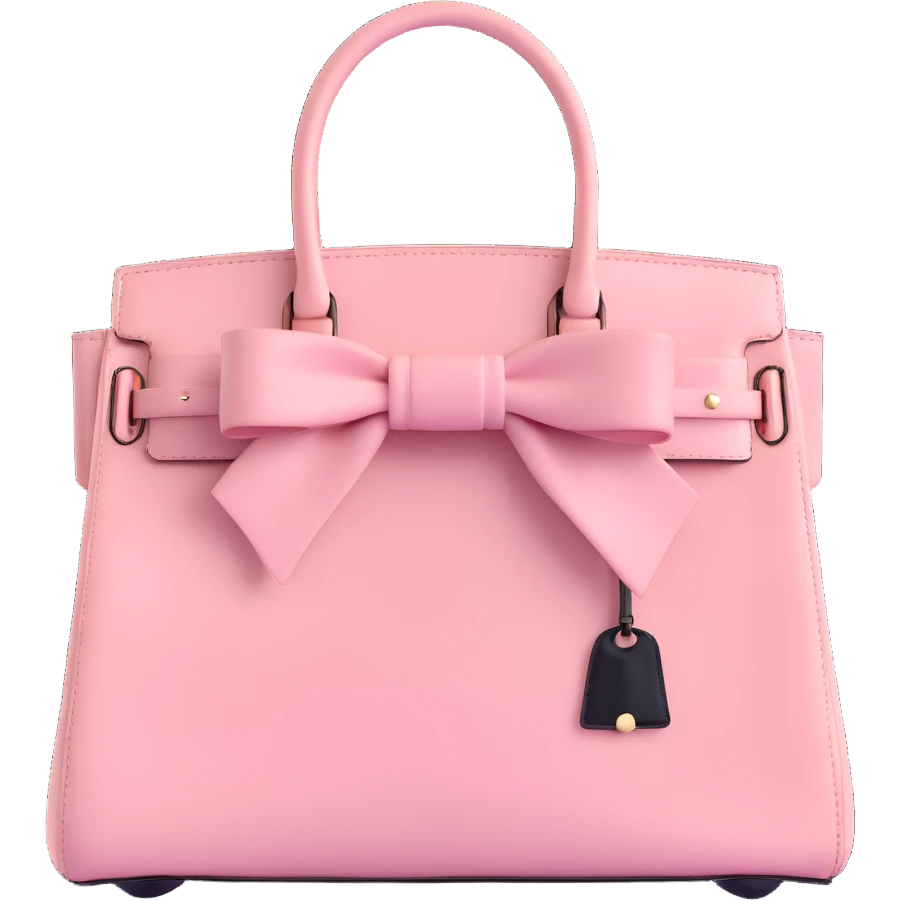 light pink birkin bag with bow emoji