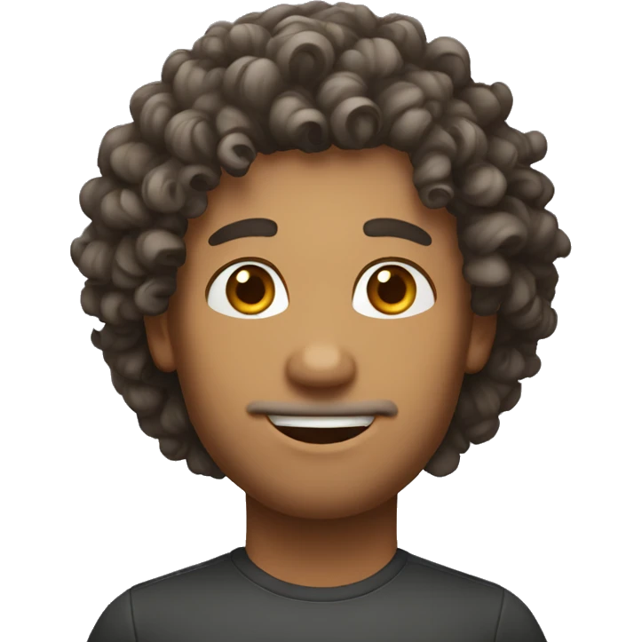 curly hair man emoji