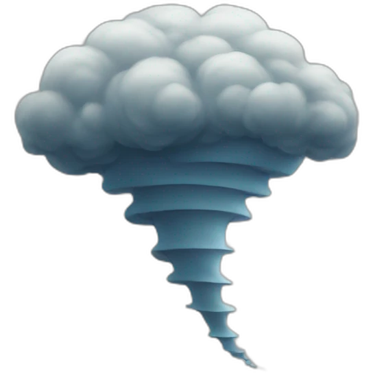 Sad tornado emoji