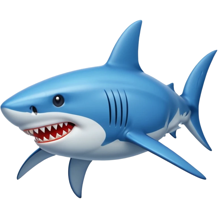 Shark hype blue emoji