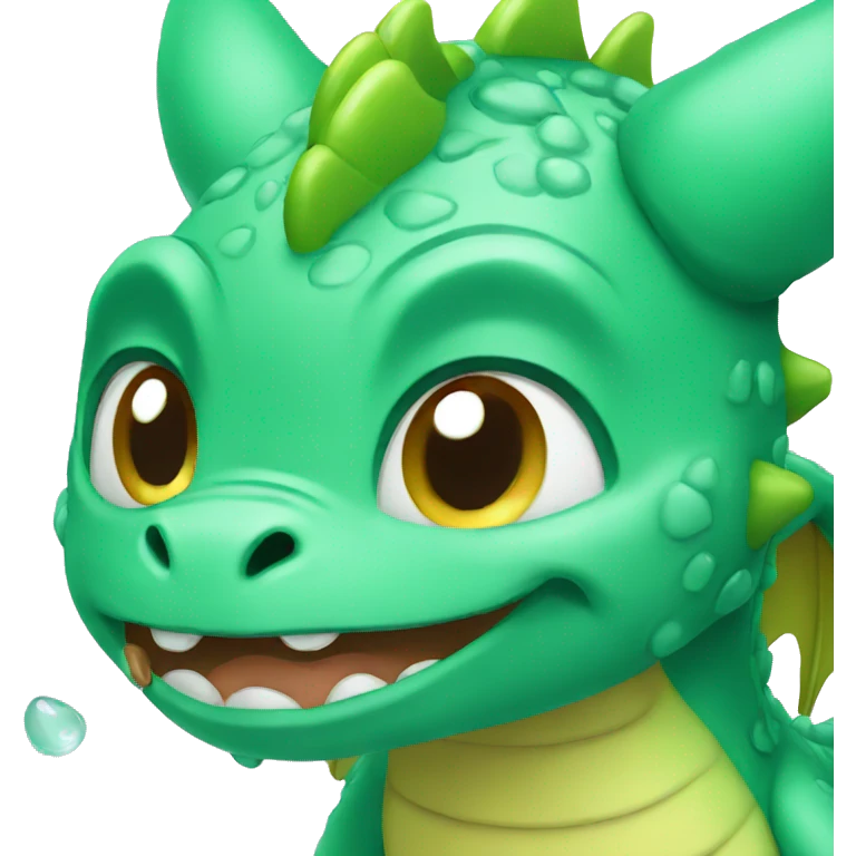 little cute dragon crying emoji